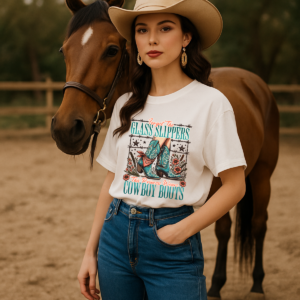 Princess Wears Cowboy Boots Unisex T-Shirt, Forget Glass Slippers Tee, Comfort Colors Shirt, Western Princess Top, Gift for Cowgirl