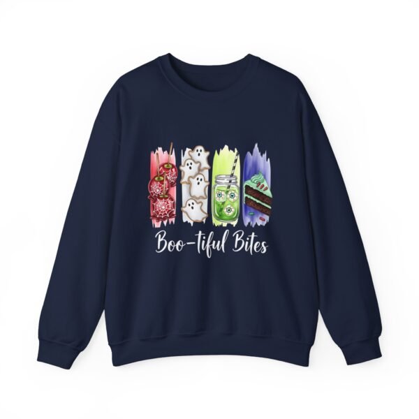 Bootiful Bites Halloween Sweatshirt, Unisex Gildan Crewneck Hoodie, Spooky Fall Clothing, Trick or Treat Apparel, Funny October Tee - Image 34