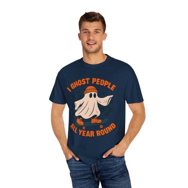 Ghost All Year Round Halloween Comfort Colors Unisex Tshirt, Scary Halloween Tee, Spooky Shirt, Funny Ghost Shirt, Halloween Costume Tee, - Image 48