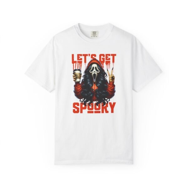 Let's Get Spooky Halloween Girl Comfort Colors T-Shirt, Coffee Lover Tee, Unisex Garment-Dyed Shirt - Image 6