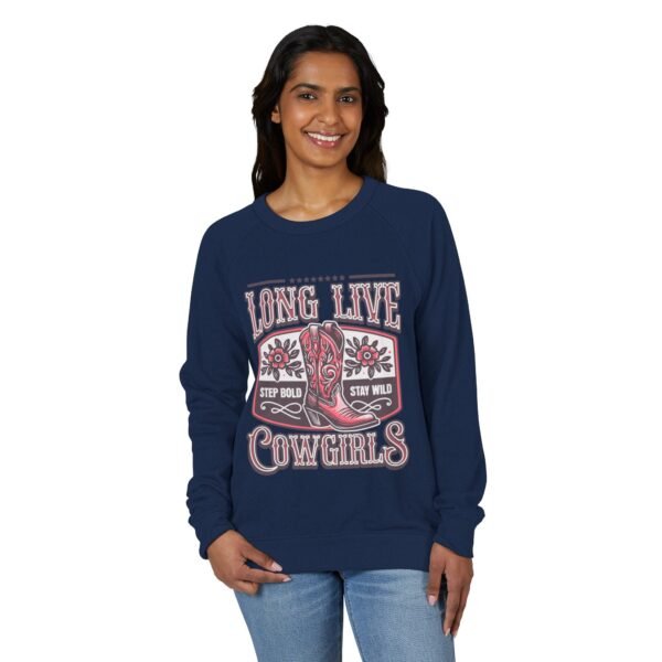 Cowgirl French Terry Raglan Crewneck Sweatshirt Long Live Design, Ranch Western Wear, Rodeo Apparel, Country Girl Shirt Gift, Cowgirl - Image 20