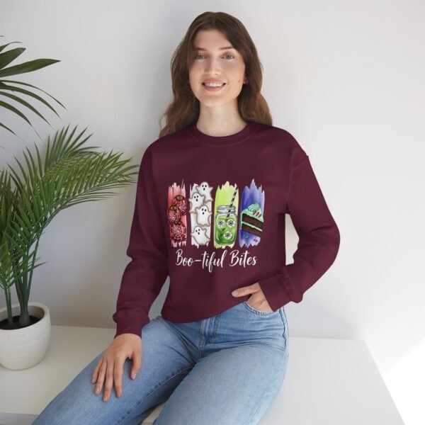 Bootiful Bites Halloween Sweatshirt, Unisex Gildan Crewneck Hoodie, Spooky Fall Clothing, Trick or Treat Apparel, Funny October Tee - Image 27