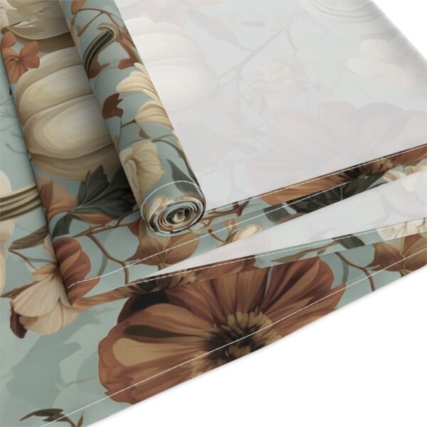 Table Runner, Pumpkin and Floral Pattern, Autumn Fall Decor, Cotton Poly Blend, Thanksgiving Table Decor, Dining Room Accessory, Kitchen - Image 13