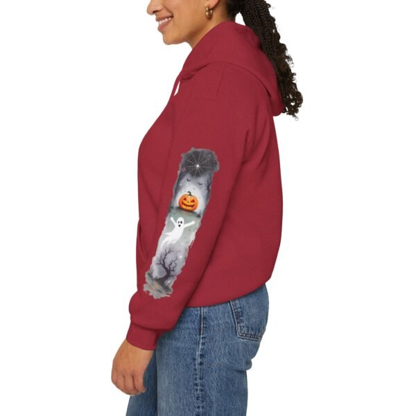 Halloween Spooky Scene Hoodie, Scary Gildan Sweatshirt, Halloween Print, Unisex Cozy Hoodie, Spooky Sweatshirt - Image 86