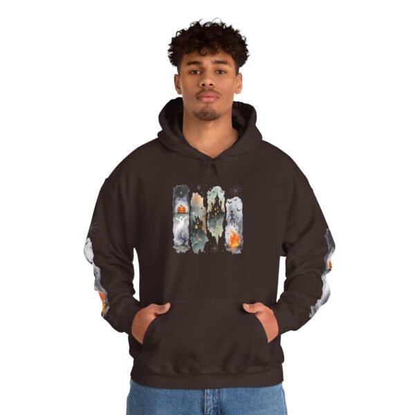 Halloween Spooky Scene Hoodie, Scary Gildan Sweatshirt, Halloween Print, Unisex Cozy Hoodie, Spooky Sweatshirt - Image 29