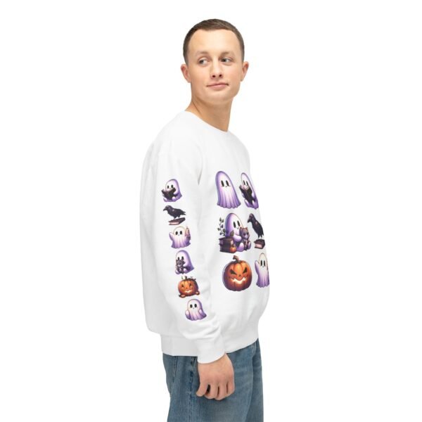 Ghost, Cats and Raven Edgar Allen Poe Halloween Sweatshirt, Spooky Book Lover Gift, Comfort Colors Crewneck - Image 5