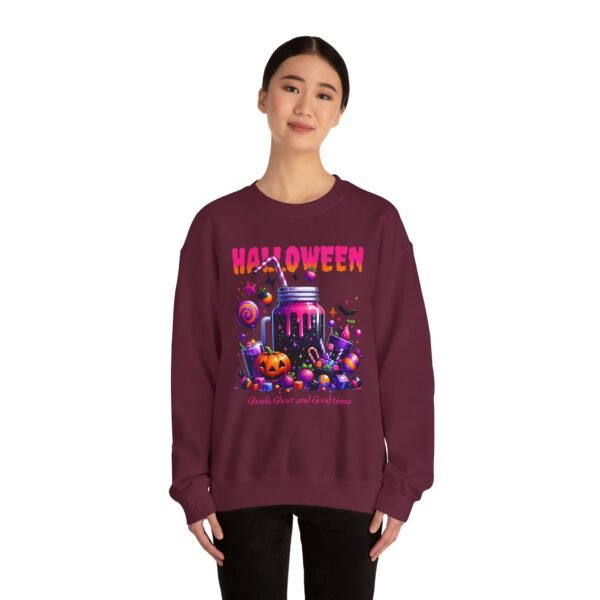 Halloween Sweets and Drink Unisex Sweatshirt, Ghouls and Ghosts Crewneck, Good Times Sweatshirt, Halloween - Image 23