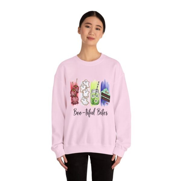 Bootiful Bites Halloween Sweatshirt, Unisex Gildan Crewneck Hoodie, Spooky Fall Clothing, Trick or Treat Apparel, Funny October Tee - Image 43