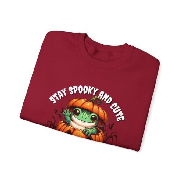 Cute Spooky Frog Jack-O-Lantern Sweatshirt, Halloween Graphic Crewneck, Unisex Jumper Gift, Funny Fall Apparel, Stay Cute Sweater - Image 61