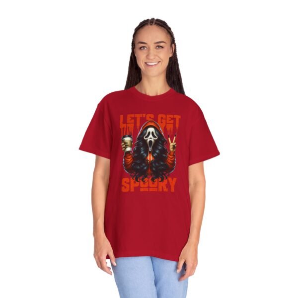 Let's Get Spooky Halloween Girl Comfort Colors T-Shirt, Coffee Lover Tee, Unisex Garment-Dyed Shirt - Image 93