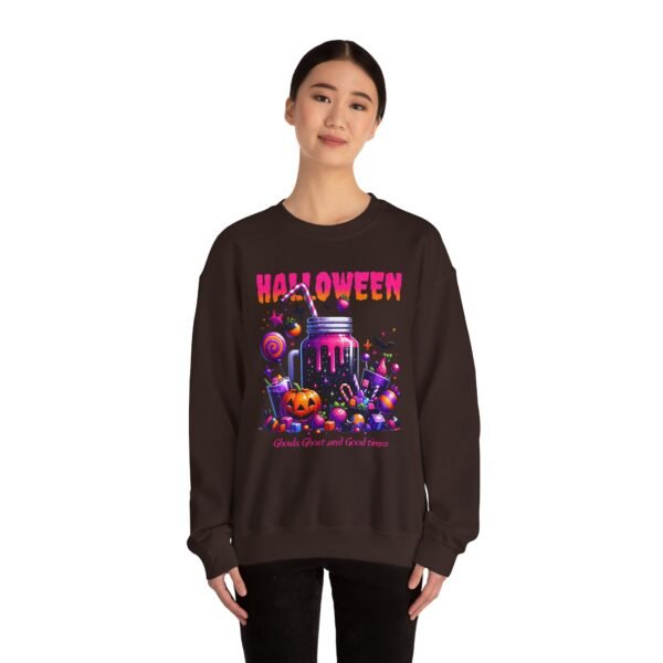 Halloween Sweets and Drink Unisex Sweatshirt, Ghouls and Ghosts Crewneck, Good Times Sweatshirt, Halloween - Image 28