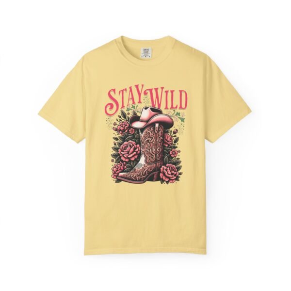 Stay Wild Cowgirl Unisex Garment-Dyed T-shirt, Comfort Colors Tee, Western Style Shirt, Boho Graphic Top, Rodeo Apparel - Image 23