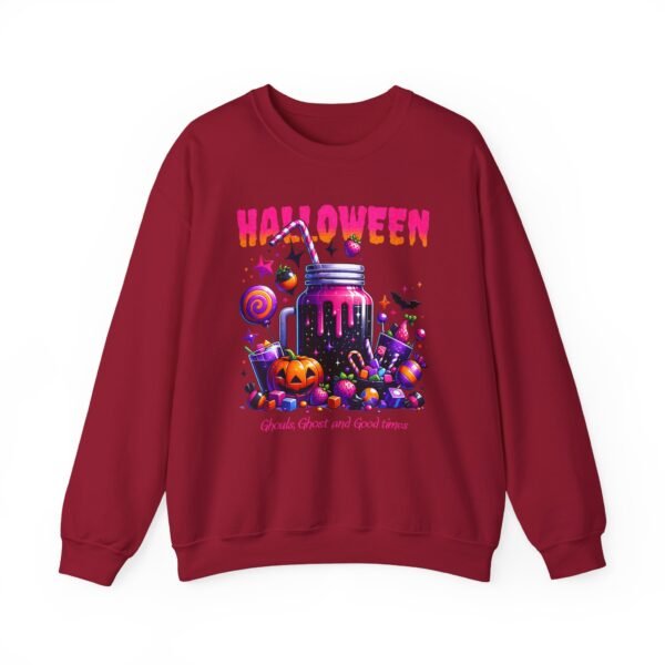 Halloween Sweets and Drink Unisex Sweatshirt, Ghouls and Ghosts Crewneck, Good Times Sweatshirt, Halloween - Image 70