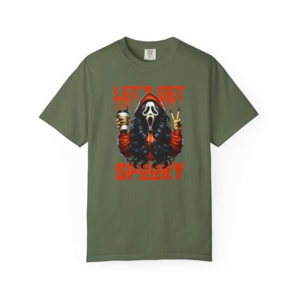 Let's Get Spooky Halloween Girl Comfort Colors T-Shirt, Coffee Lover Tee, Unisex Garment-Dyed Shirt - Image 30