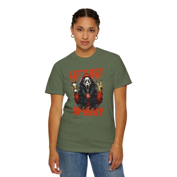 Let's Get Spooky Halloween Girl Comfort Colors T-Shirt, Coffee Lover Tee, Unisex Garment-Dyed Shirt - Image 34