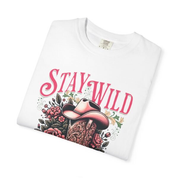 Stay Wild Cowgirl Unisex Garment-Dyed T-shirt, Comfort Colors Tee, Western Style Shirt, Boho Graphic Top, Rodeo Apparel - Image 7