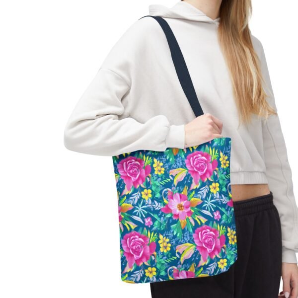 Floral Tote Bag, Colorful Flower Canvas Shopping Bag, Botanical Print Beach Tote, Reusable Grocery Bag, Gift for Garden Lovers - Image 53