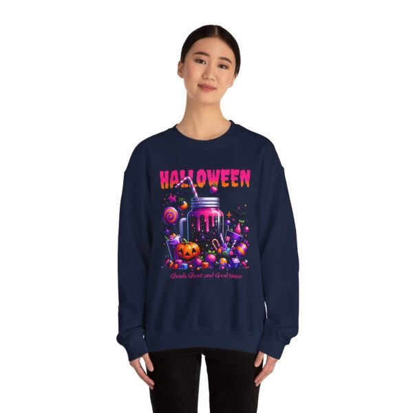 Halloween Sweets and Drink Unisex Sweatshirt, Ghouls and Ghosts Crewneck, Good Times Sweatshirt, Halloween - Image 53