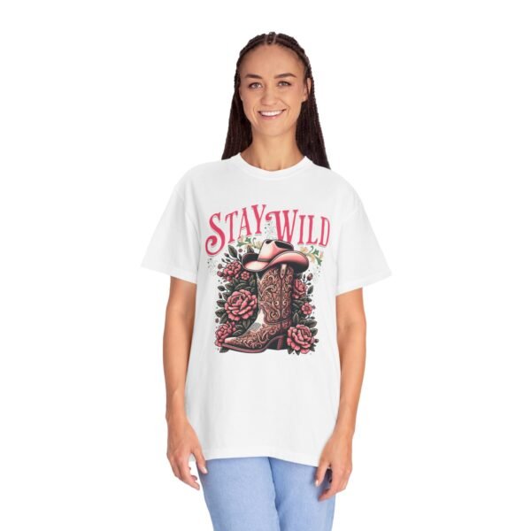 Stay Wild Cowgirl Unisex Garment-Dyed T-shirt, Comfort Colors Tee, Western Style Shirt, Boho Graphic Top, Rodeo Apparel - Image 9