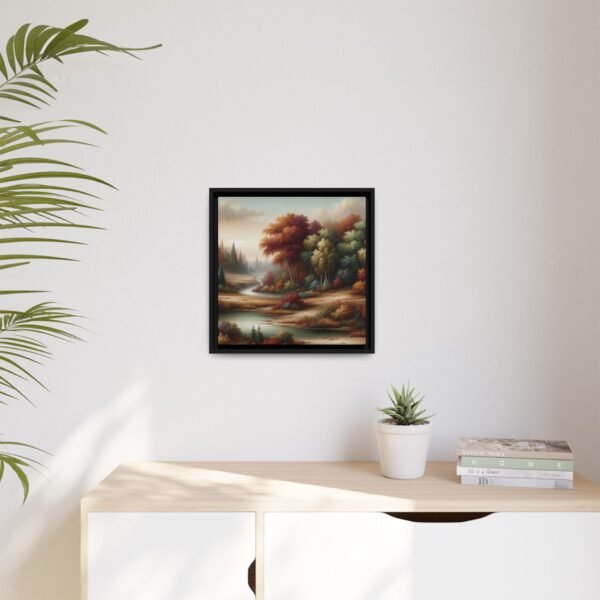 Canvas Wall Art, Beautiful Autumn Stream, Nature Landscape Decor, Framed Print, Multi-color Painting, Home Decor - Image 111