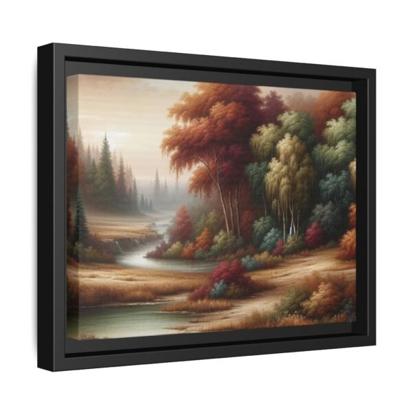 Canvas Wall Art, Beautiful Autumn Stream, Nature Landscape Decor, Framed Print, Multi-color Painting, Home Decor - Image 2