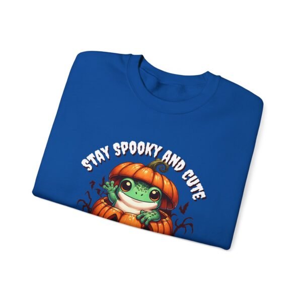 Cute Spooky Frog Jack-O-Lantern Sweatshirt, Halloween Graphic Crewneck, Unisex Jumper Gift, Funny Fall Apparel, Stay Cute Sweater - Image 31