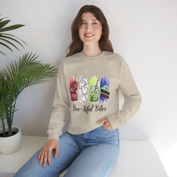 Bootiful Bites Halloween Sweatshirt, Unisex Gildan Crewneck Hoodie, Spooky Fall Clothing, Trick or Treat Apparel, Funny October Tee - Image 21