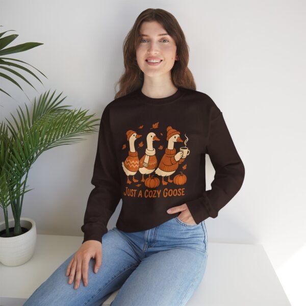 Cozy Goose Unisex Sweatshirt, Funny Bird Crewneck Jumper, Soft Gildan Pullover, Comfortable Animal Top, Chilly Weather Sweater - Image 22