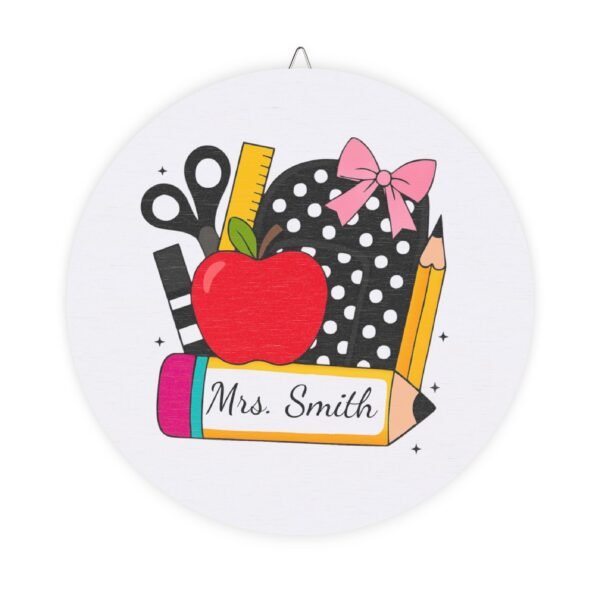 Custom Classroom Wood Sign - Teacher Name Plaque, School Room Decor, - Image 4