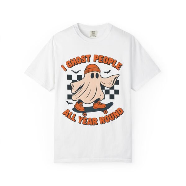 Ghost All Year Round Halloween Comfort Colors Unisex Tshirt, Scary Halloween Tee, Spooky Shirt, Funny Ghost Shirt, Halloween Costume Tee, - Image 5