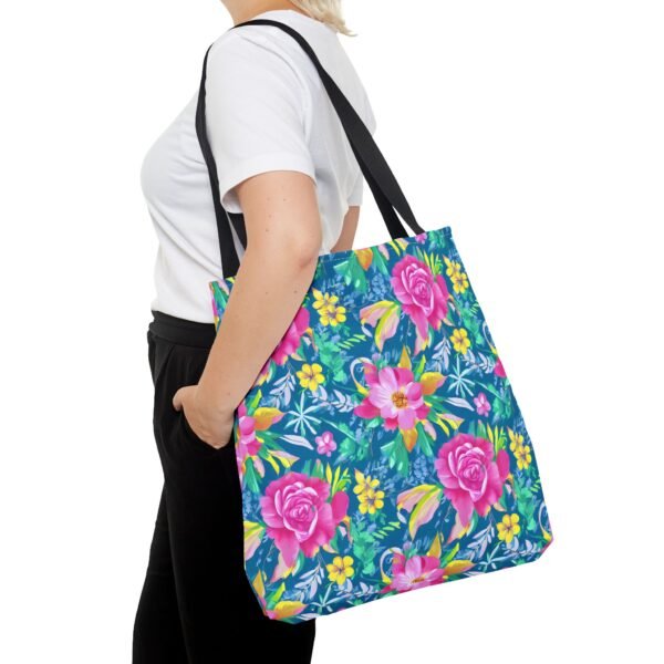 Floral Tote Bag, Colorful Flower Canvas Shopping Bag, Botanical Print Beach Tote, Reusable Grocery Bag, Gift for Garden Lovers - Image 19