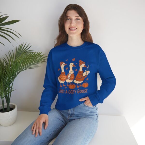 Cozy Goose Unisex Sweatshirt, Funny Bird Crewneck Jumper, Soft Gildan Pullover, Comfortable Animal Top, Chilly Weather Sweater - Image 46