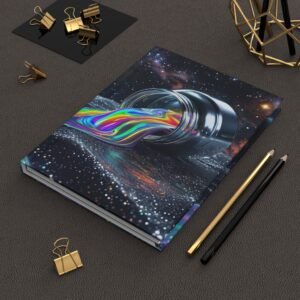 Cosmic Rainbow Spilling Out of Ink Well Journal, Blank Notebook, Diary, Bullet Journal, Writing Journal, Sketchbook