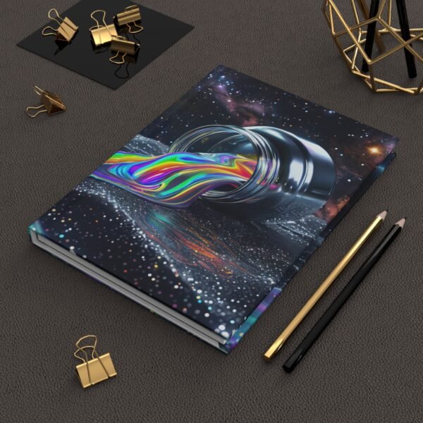 Cosmic Rainbow Spilling Out of Ink Well Journal, Blank Notebook, Diary, Bullet Journal, Writing Journal, Sketchbook