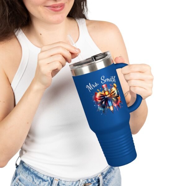 Personalized Teacher Insulated Travel Mug, Custom 40oz Tumbler Gift for Educators - Image 25