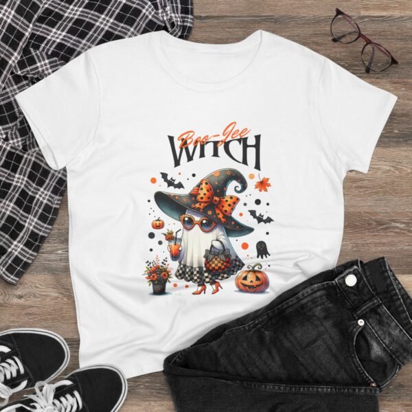 Witchy Tee, Halloween Women's T-Shirt, Boo-Jee Gildan Top, Wiccan Shirt, Pagan Clothing, Spooky Graphic Tee - Image 5