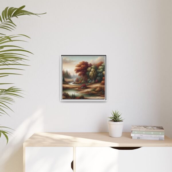 Canvas Wall Art, Beautiful Autumn Stream, Nature Landscape Decor, Framed Print, Multi-color Painting, Home Decor - Image 119