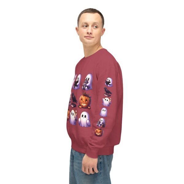 Ghost, Cats and Raven Edgar Allen Poe Halloween Sweatshirt, Spooky Book Lover Gift, Comfort Colors Crewneck - Image 84