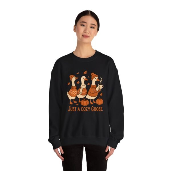 Cozy Goose Unisex Sweatshirt, Funny Bird Crewneck Jumper, Soft Gildan Pullover, Comfortable Animal Top, Chilly Weather Sweater - Image 8