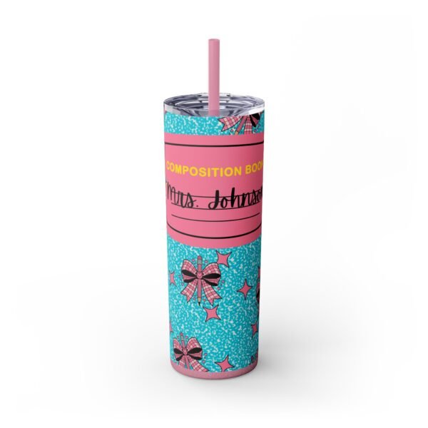 Blue Composition Book Tumbler, Teacher Gift, Back to School, Personalizable - Image 11