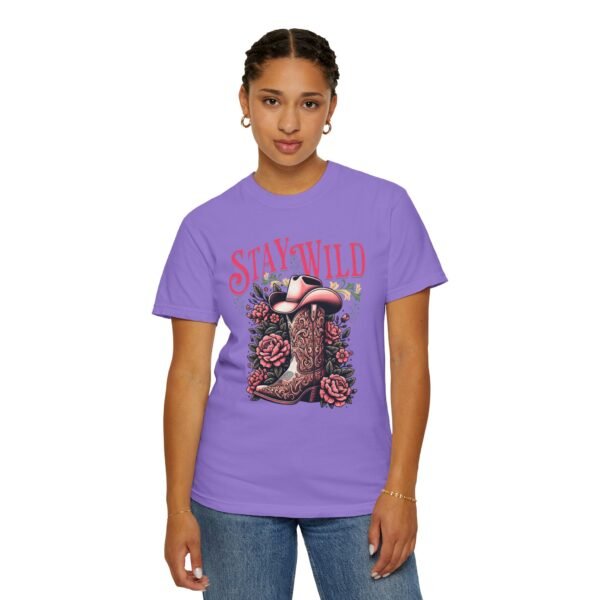 Stay Wild Cowgirl Unisex Garment-Dyed T-shirt, Comfort Colors Tee, Western Style Shirt, Boho Graphic Top, Rodeo Apparel - Image 68