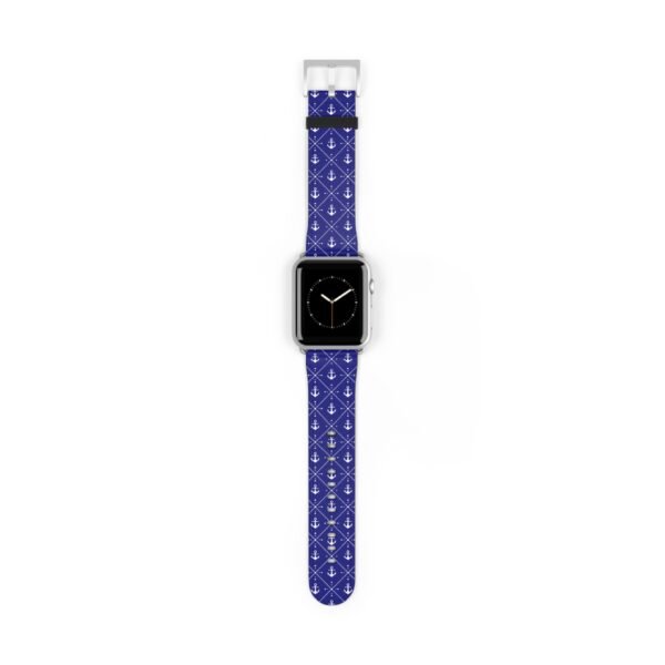 Nautical Anchor Watch Band, Apple Watch Accessory, Different Sizes and Colors, Anchor Design, Nautical Apple Watch Strap, Customizable Watch - Image 2