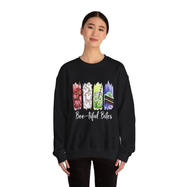 Bootiful Bites Halloween Sweatshirt, Unisex Gildan Crewneck Hoodie, Spooky Fall Clothing, Trick or Treat Apparel, Funny October Tee - Image 13