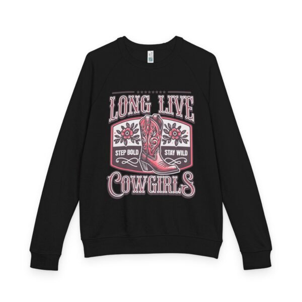 Cowgirl French Terry Raglan Crewneck Sweatshirt Long Live Design, Ranch Western Wear, Rodeo Apparel, Country Girl Shirt Gift, Cowgirl - Image 8