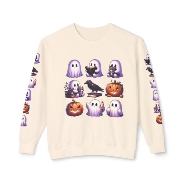 Ghost, Cats and Raven Edgar Allen Poe Halloween Sweatshirt, Spooky Book Lover Gift, Comfort Colors Crewneck - Image 7