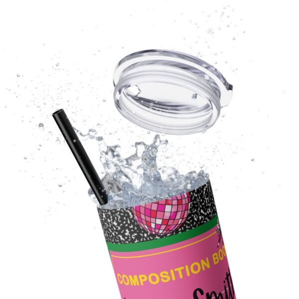 Composition Book Tumbler, Teacher Gift, Back to School, Personalizable, Skinny Tumbler, 20oz - Image 8