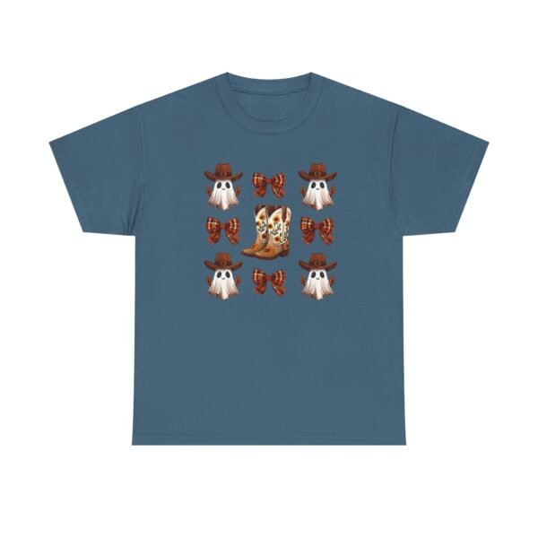 Halloween Ghost Sunflower Boots Unisex Tee, Fall Bows Gildan Shirt, Spooky Season Ghostly Top, Autumn Gift, Halloween Costume, Haunted - Image 56