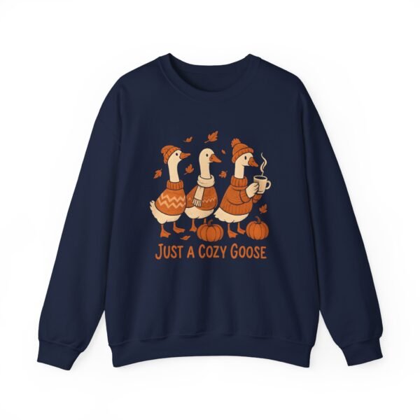 Cozy Goose Unisex Sweatshirt, Funny Bird Crewneck Jumper, Soft Gildan Pullover, Comfortable Animal Top, Chilly Weather Sweater - Image 47