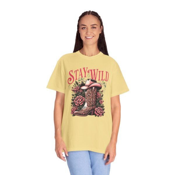 Stay Wild Cowgirl Unisex Garment-Dyed T-shirt, Comfort Colors Tee, Western Style Shirt, Boho Graphic Top, Rodeo Apparel - Image 27