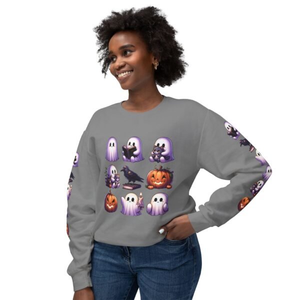 Ghost, Cats and Raven Edgar Allen Poe Halloween Sweatshirt, Spooky Book Lover Gift, Comfort Colors Crewneck - Image 45